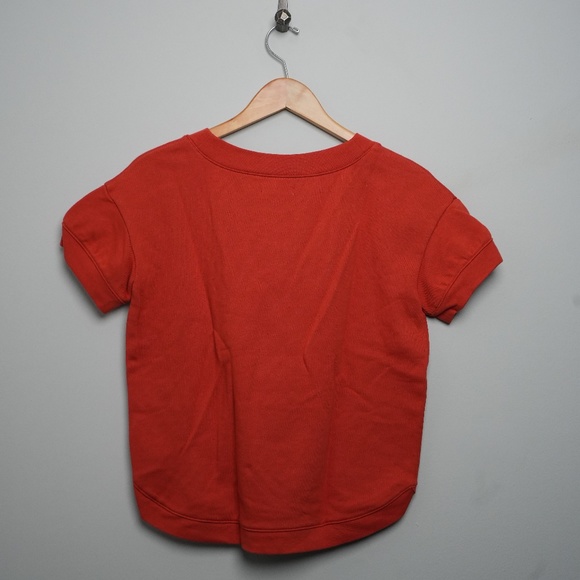 (Re)sourced French Terry Sweatshirt Tee  Sienna Orange XS - Picture 2 of 7